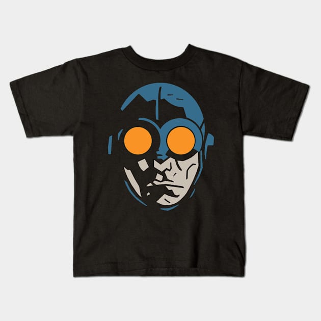 LOBSTER JOHNSON HUGE HEAD Kids T-Shirt by ROBZILLA